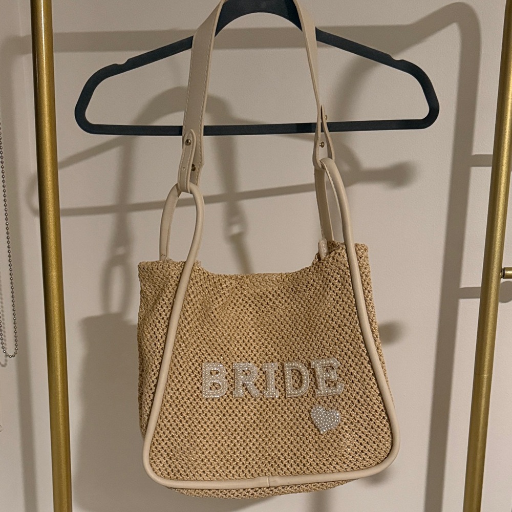 Beige Bride Tote Bag